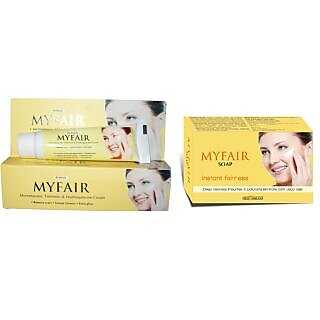 My fair soap(set of 2 pcs.) + My fair cream (set of 2 pcs). My fair soap(set of 2 pcs.) + My fair cream (set of 2 pcs).