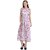 Westchic womens White with Pink Flower MAXI DRESS