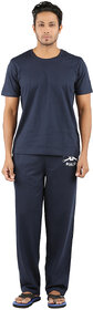 Red Line Mens Navy Cotton Sleeper Wear Set