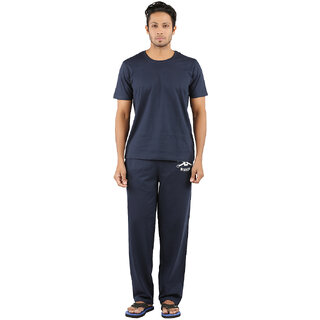 Red Line Mens Navy Cotton Sleeper Wear Set