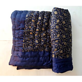 Krg Enterprises  jaipuri razai rajai cotton blanket comforter SINGLE BEDED MYM1004