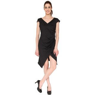                       CupidVilla Black Slim Fit Dress                                              