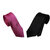 Wholesome Deal Black And Maroon Colour Microfiber Narrow Tie (Pack of Two)
