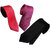 Wholesome Deal Red Maroon And Black Colour Microfiber Narrow Tie (Pack of Three)