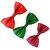 Wholesome Deal Red Green And Maroon Colour Neck Bow Tie (Pack of Three)