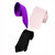 Wholesome Deal Pink purple And Black Colour Microfiber Narrow Tie (Pack of Three)