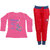 IndiWeaves Girls Combo Pack 2 (Pack of 1 Full Sleeves T-Shirts and 1 Lowers/Track Pant )_Pink::Red_Size:-6-7 Years
