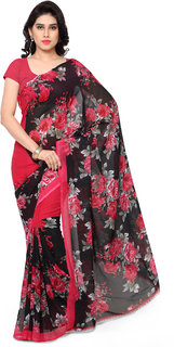 Anand Sarees Multicolor Georgette Printed Saree With Blouse