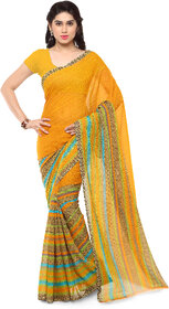 Anand Sarees Yellow Georgette Printed Saree With Blouse ( 1164_2 )