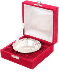German Silver Bowl With Velvet Gift Box
