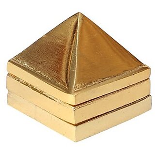                       Gold Plated Metal 81 Vastu Pyramid Yantra                                              