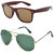 Zyaden Combo of Wayfarer Sunglasses & Aviator Sunglasses (Combo-43)