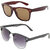 Zyaden Combo of Wayfarer Sunglasses  Clubmaster Sunglasses (Combo-66)
