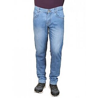 Men's Shaded Regular Fit Light Blue Jeans