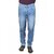 Men's Shaded Regular Fit Light Blue Jeans.