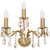 Fos Lighting Candle Lamp Honey Crystal Triple Sconce