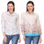 YALINA PLUS Women Combo of two Printed Full Sleeves Classic Collar Cotton Shirt