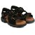 Lee Peeter Men's Black Velcro Sandals