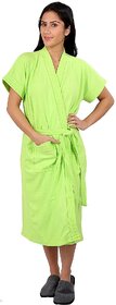 FeelBlue Women's Cotton Bathrobe( Green)