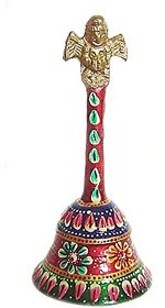 Rastogi Handicrafts Pure Brass Dinner Bell Decorated Indian Handicraft Article