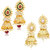 Sukkhi Gorgeous Jhumki Gold Plated Set of 2 Pair Earring Combo For Women
