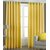 IDOLESHOP Polyester Yellow Plain Curtain Door(7 feet in Height, Pack of 2)