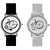 Octus Peacock Black And White Colour Round Dial Analog Watches Combo For Girls And Womens