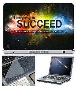 Finearts Laptop Skin 15.6 Inch With Key Guard & Screen Protector - Succeed