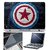 Finearts Laptop Skin Captain America Logo With Screen Guard And Key Protector - Size 15.6 Inch