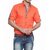 MID Fashion Clib Men's Solid Casual Orange Shirt