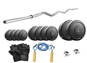 Protoner  6 Kg With 3 Feet Curl Rod Home Gym Package For Beginners