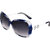 Zyaden Blue White Oversized Sunglasses For Women 352
