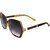 Zyaden Brown & Green Oversized Sunglasses For Women 359