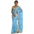 Bhuwal Fashion Sky Blue Georgette Printed Saree With Blouse