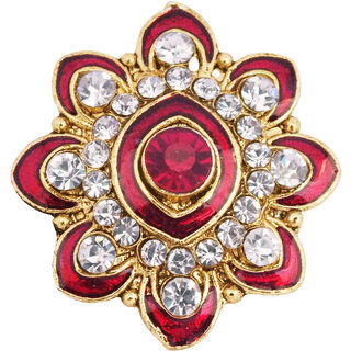 Traditional Maroon   CZ Ring by 24Karats