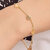 Romantic Heart Charm Gold Plated Chain Link Bracelet - 1 Qty