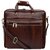Sk Trader 22 Liters Leather Brown 14 Laptop Briefcase (Jt-2020Brown)