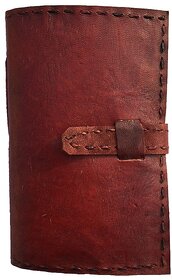 Handmade leather cover TC notebook with belt lock (6x4 inch)