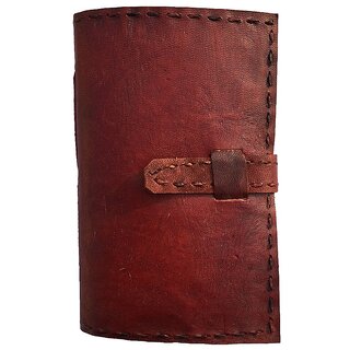 Handmade leather cover TC notebook with belt lock (6x4 inch)