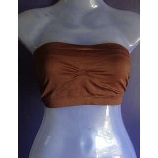                       Womens Seemless Tube Bra Brown Strapless Sports Top Lingerie New Teen Age Bras 1                                              