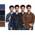 Black Bee Combo Of 4 Printed Casual Slim fit Poly-Cotton Shirts For Men's