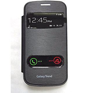 Flip Cover For  Samsung Galaxy Trend GT-S7392  ( Black )