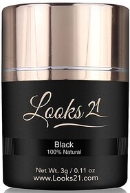 Looks21 Hair Building Fiber 3 gm Black ( Hair Loss Concealer ) For Hair Damage And Hair Loss Solutions