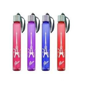 Kudos Multi color Small Cute Clear  300 Ml Water Bottle ( pack of 4)