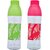 Kudos Fridge School Gym Office Plastic Water Bottle With Glass Cup Cap ( pack of 2 )