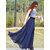 Raabta Fashion Blue Plain Flared Skirt For Women