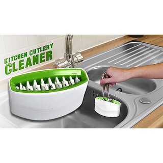Buy Cutlery Clean'R Utensil Scrubber Sink Brush Cleaner Green Online @ ₹199  from ShopClues