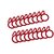 Smart Shophar Curtain Ring 18 Pcs Plastic Red 1.2 Inches