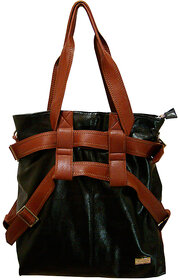 Trendy Black  Brown Ladies Handbag