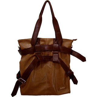                       Trendy Khaki  Coffee Ladies Handbag                                              